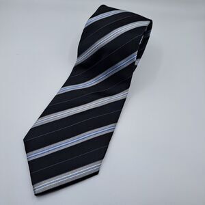 Donald J Trump Signature Collection Necktie 100% Silk Tie Black Gray 57 x 4